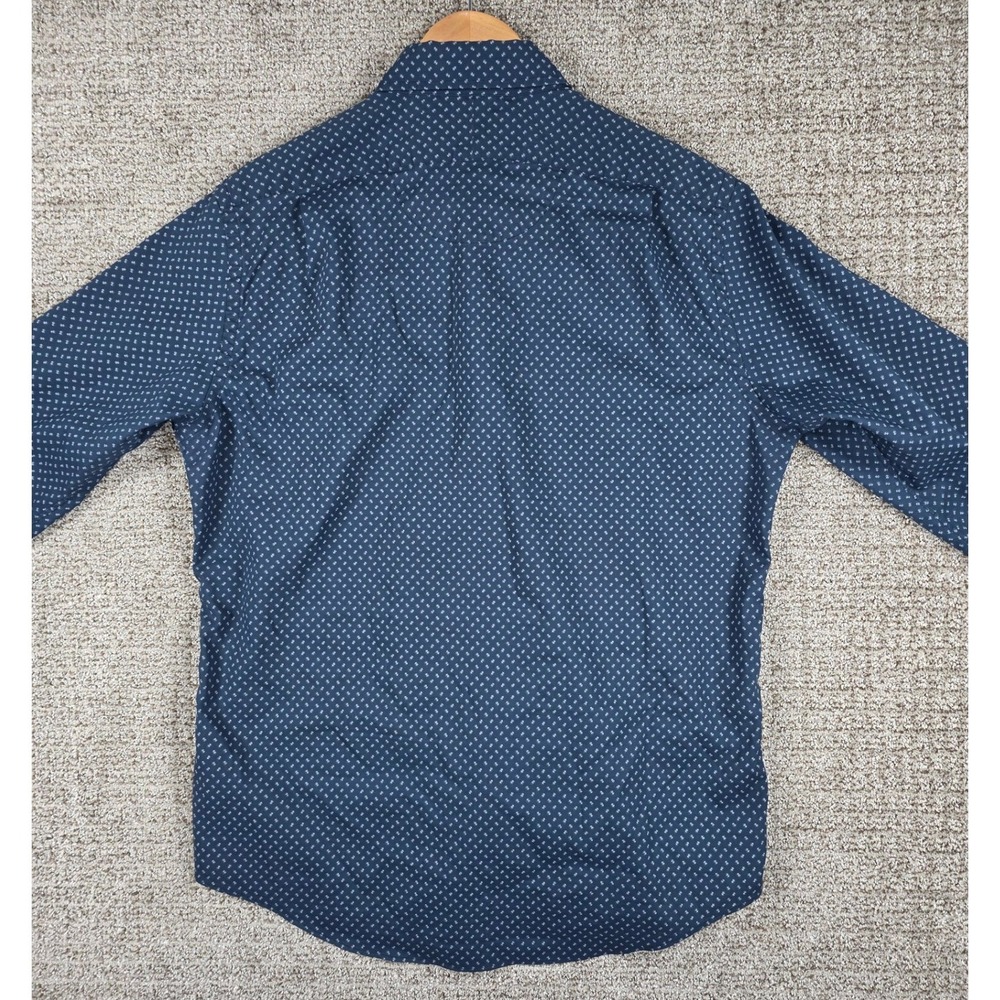 Ralph Lauren Mens Classic Fit Performance Button Shirt Blue Geometric Size Large - Picture 5 of 7